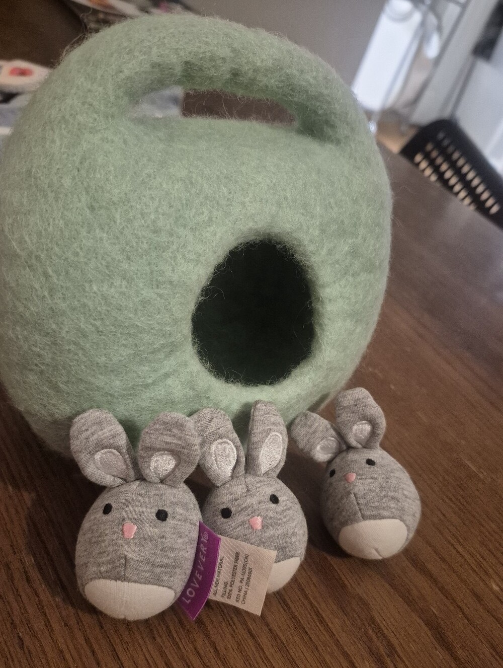 Lovevery Bunnies In A Felt Burrow Great Condition